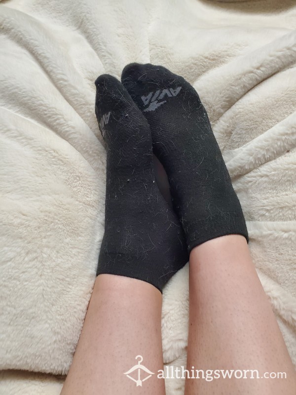 Dirty Hairy Black Ankle Socks