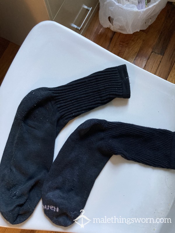 Dirty Hanes Black Socks