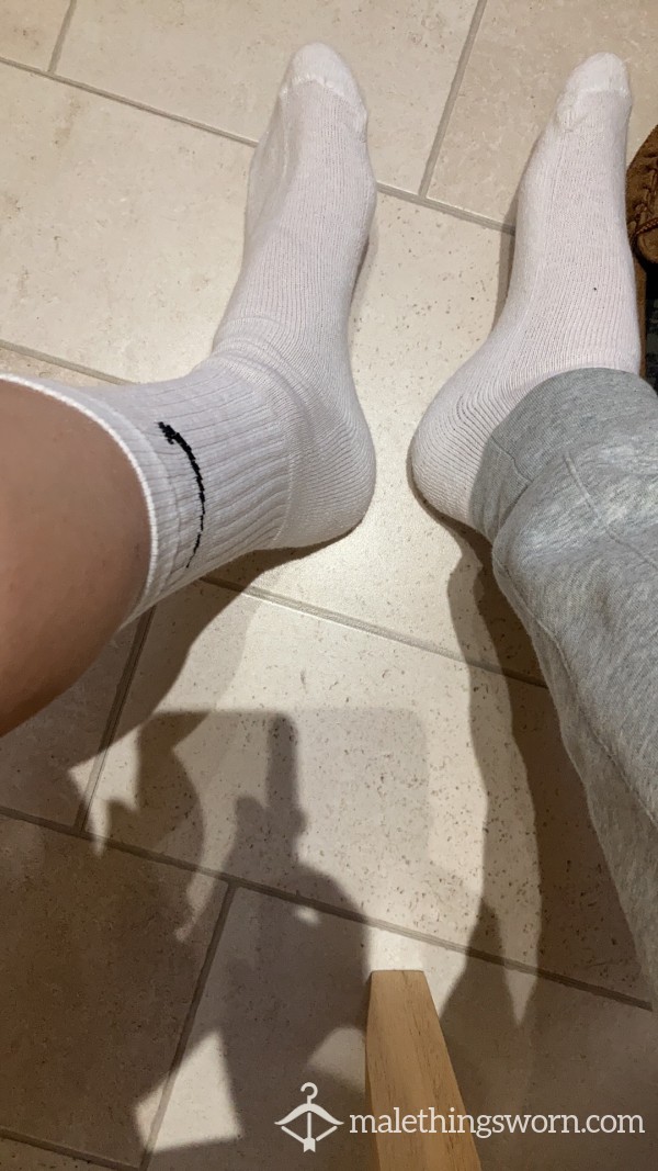 Dirty Nike Crew Socks