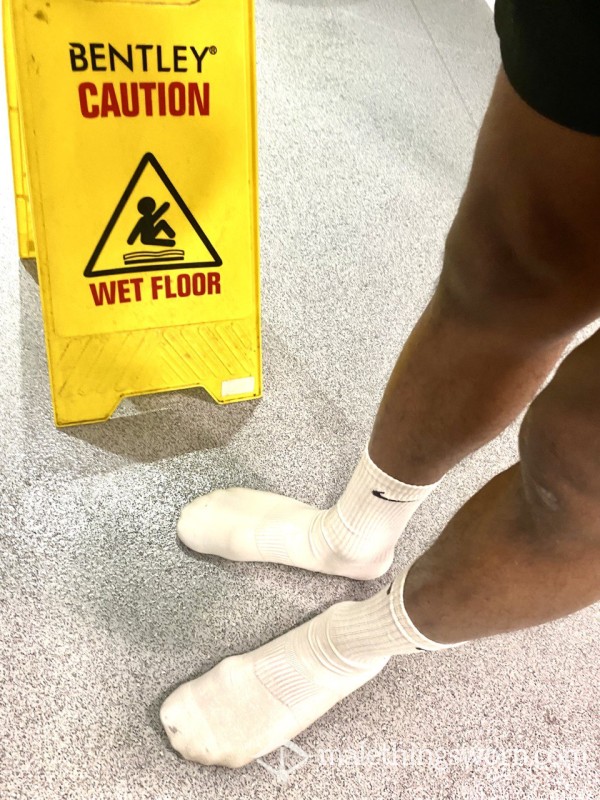 Dirty Nike Socks  - Worn To Gym Toilets & Gym, Today