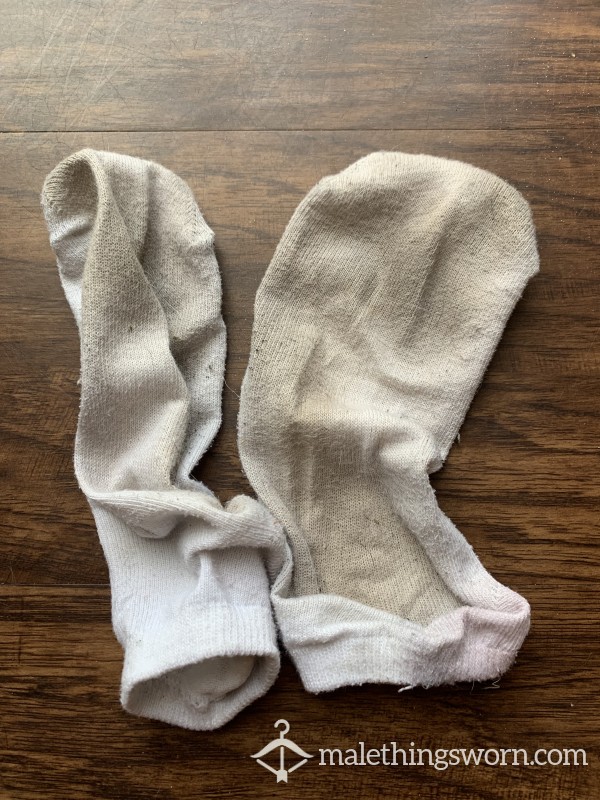 Dirty Stinky White Ankle Socks