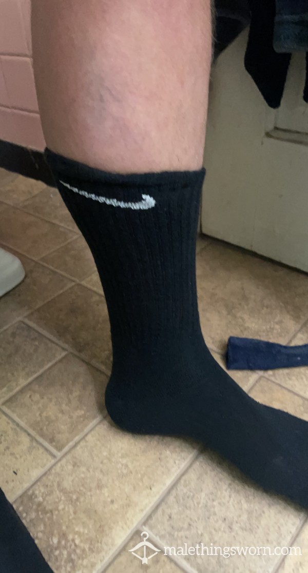Dirty Sweaty Black Nike Socks