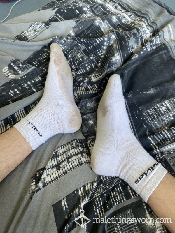 Dirty White Adidas Socks photo