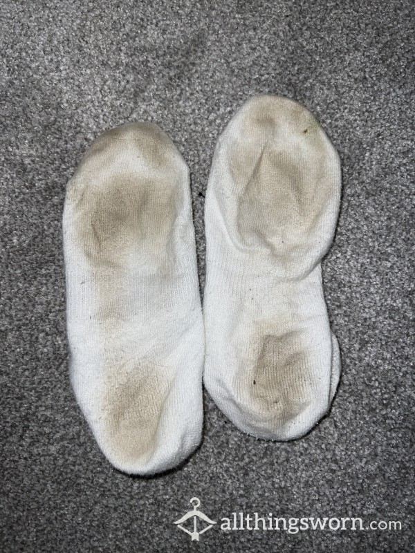 Dirty White Trainer Socks