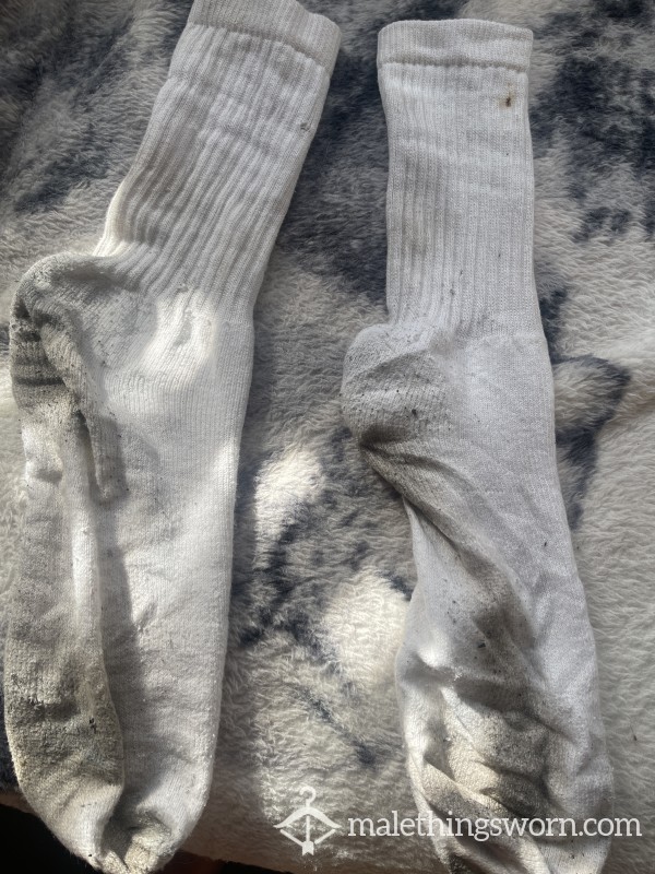 Dirty White Work Socks