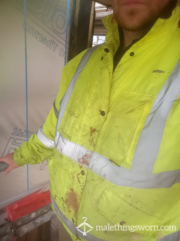 Dirty Worn Hi-vis Work Jacket