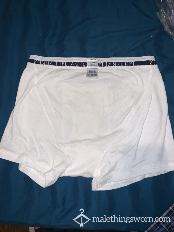 Dirty/Sweat-Stained White Polo Boxer Briefs