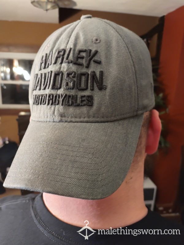 DISGUSTING Harley Davidson Ball Cap Hat Worn To Work Very Sweaty