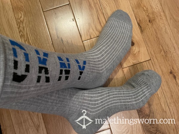 DKNY SPORT Grey Sports Ribbed Socks - Ready To Be Customised For You photo