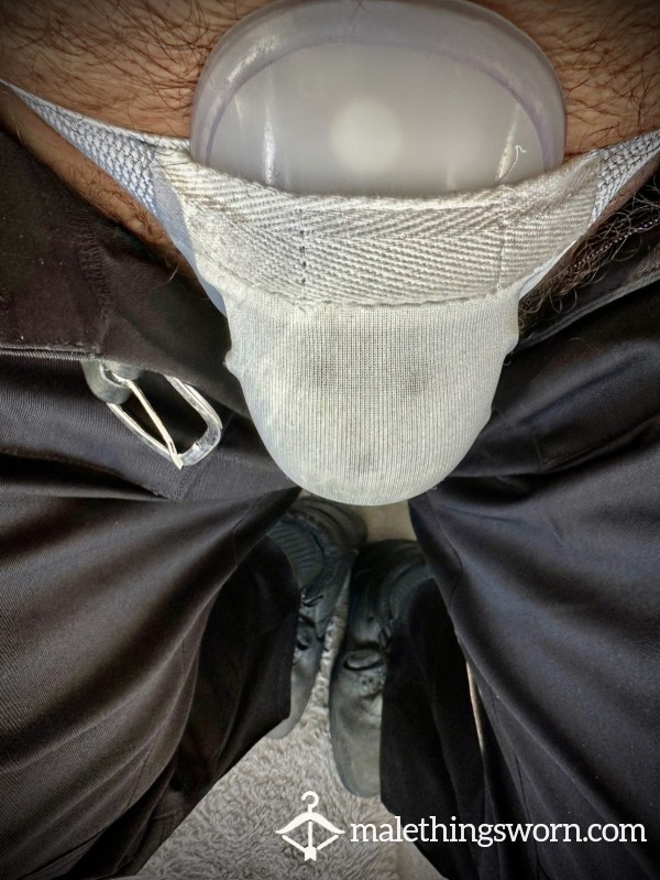 EVERLAST ‘GREATNESS IS WITHIN’ … 🍖😁 ON 👮🏻‍♂️ DUTY WEARS JOCK CUP 🍖 PROTECTION CUP WHITE JOCKSTRAP CUP FULL OF CUM & SKUNK PUBES 💪🏽🍆💧💧🥛👍🏽