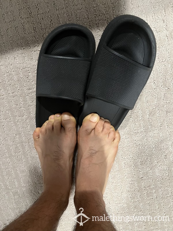 🤢🤮 EVERY DAY PERSONAL( At Home In Door) Slippers/Flip Flops Black Size 36/6 "Smell My Dirty Feet!"