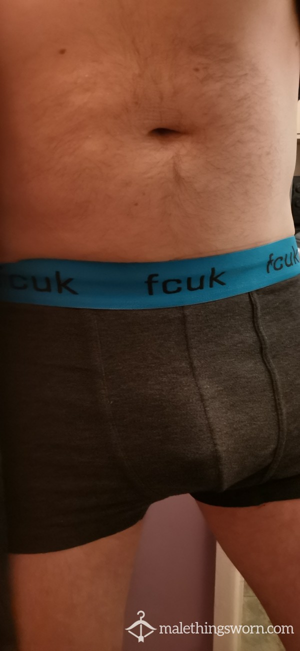Fcuk Grey Boxers- 3 Day Wear While Poorly