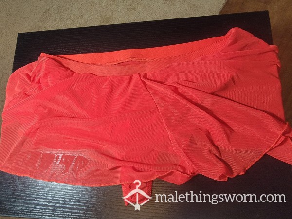 Femboy Red Pantie/skirt Combo