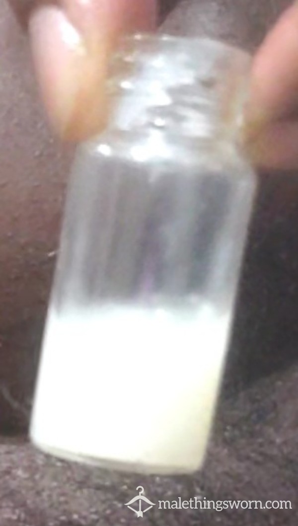 Filling A Vial With Cum