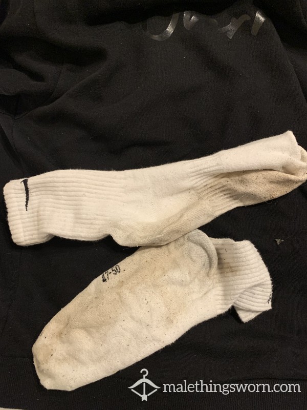 Filthy And Smelly Long White Socks