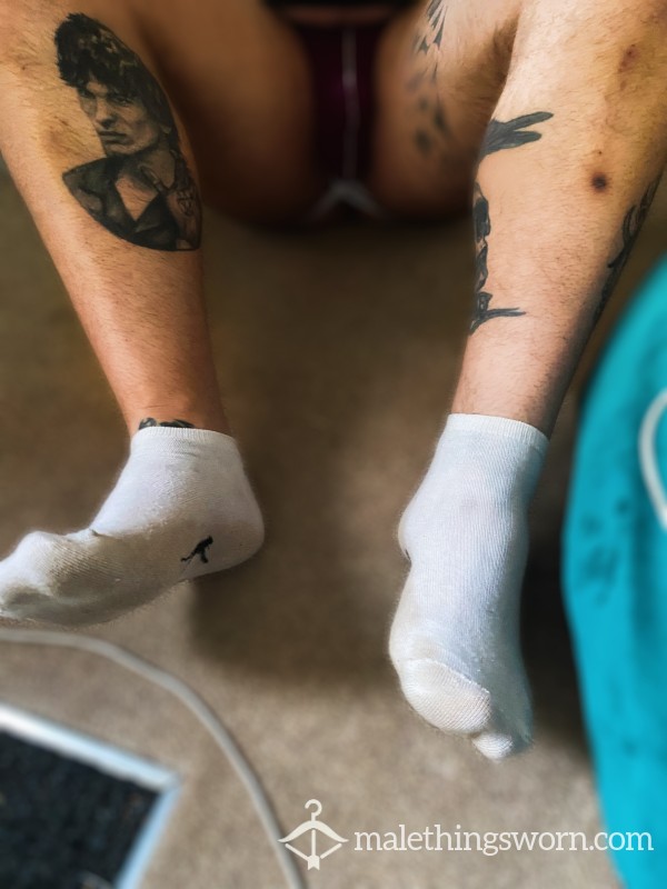Filthy Slazenger Trainer Socks Worn For 30 Days + FREE Polaroid 📸