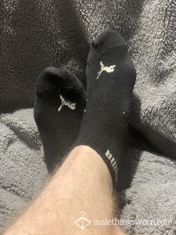 Dirty Black Trainer/work Socks