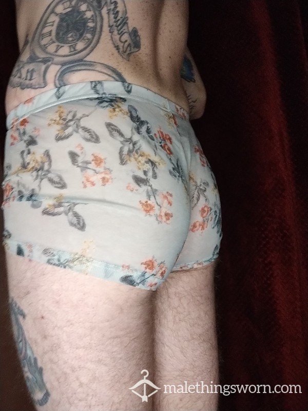 Floral Booty Shorts With Pouch