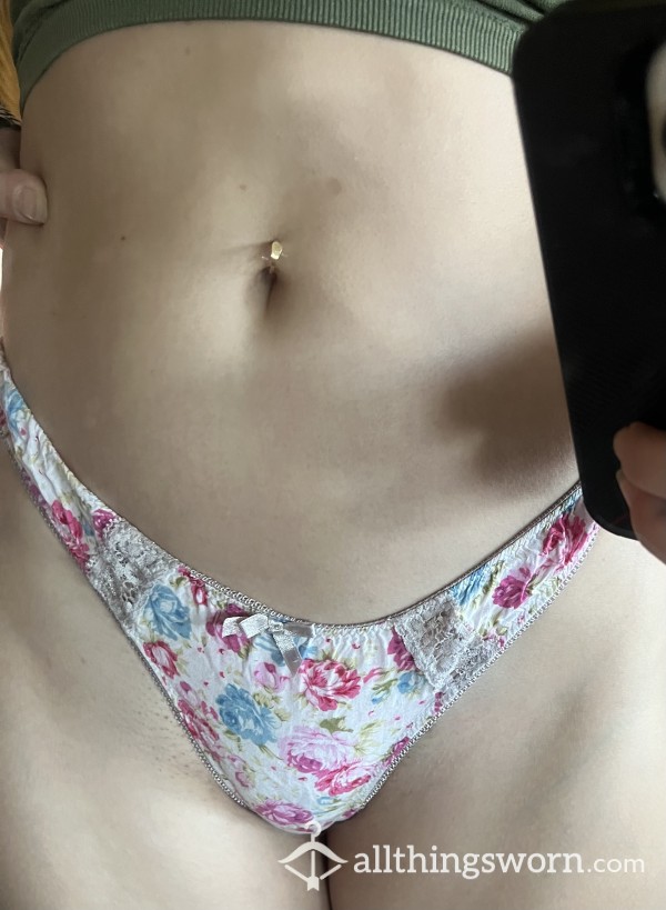 Floral Used Thong