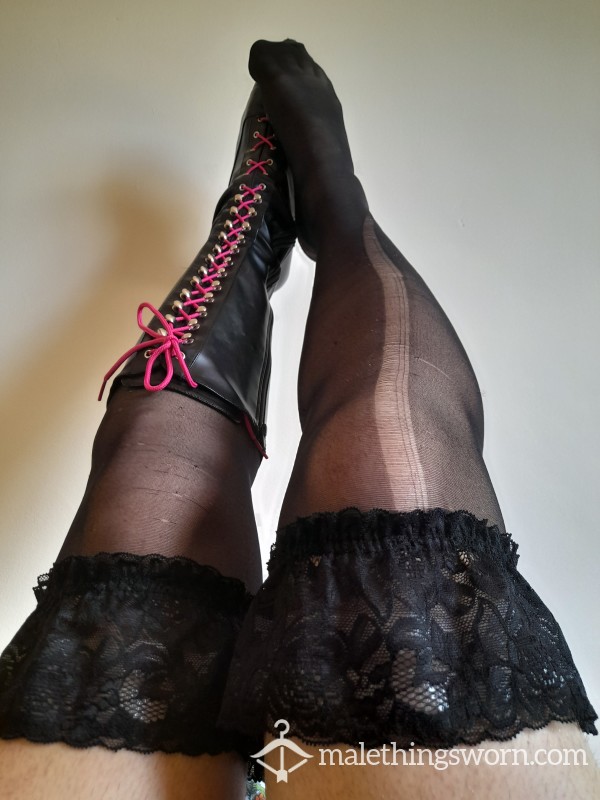 Glossy Hold Up Stockings