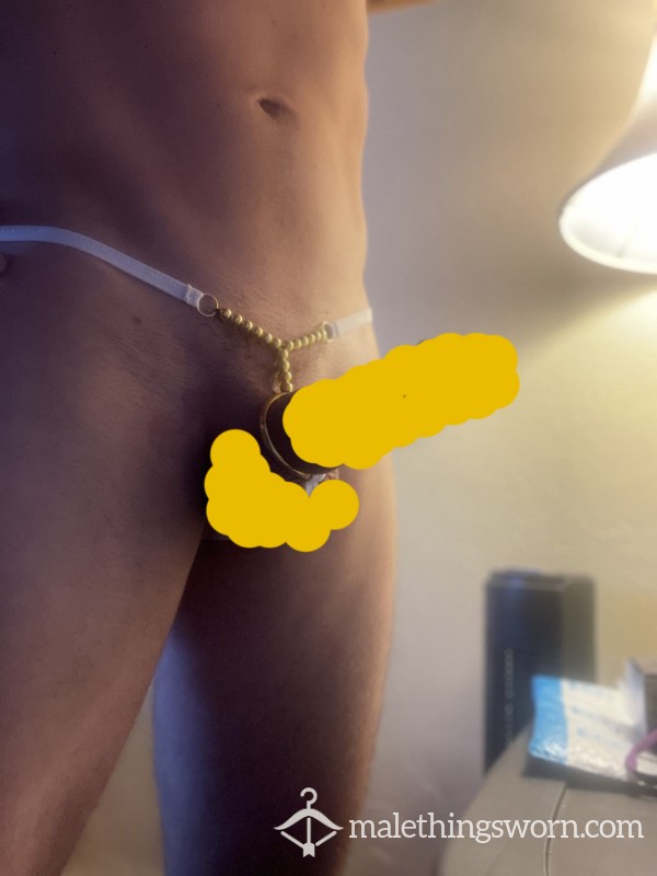 Gold Chain Cock Ring G String