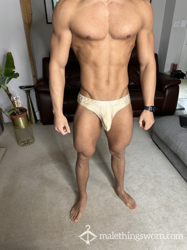 Golden Mini Briefs: Sweaty Or Washed