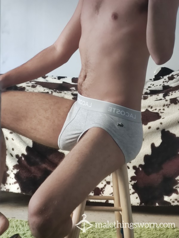 Gray Lacoste Briefs 5 Days Used