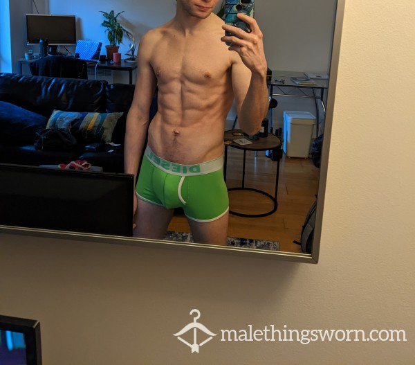 Green Diesel Boxers, Well Used By Twink Couple