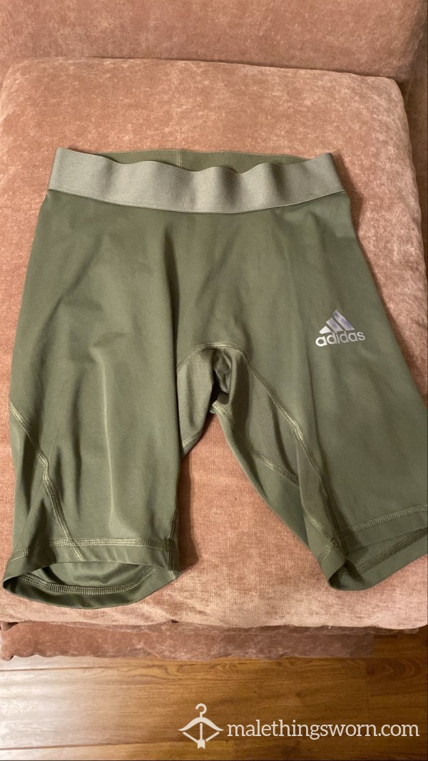 Green Football/Soccer Compression Shorts Used During Matches