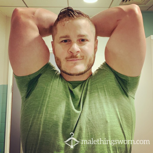 Green, Blue, Gray ‘My Protein’ Sweaty Gym Top