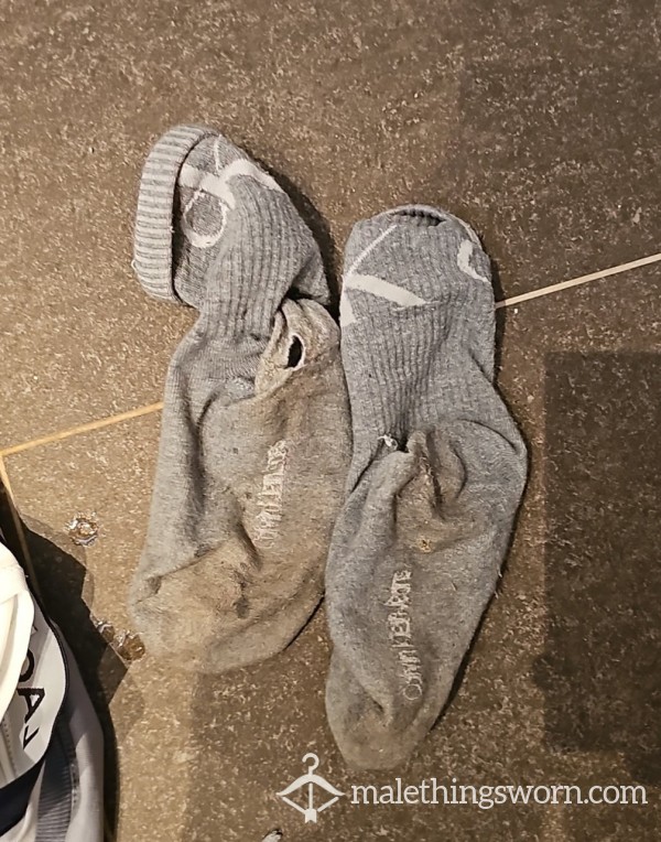 Grey Calvin Klein Socks Ruined