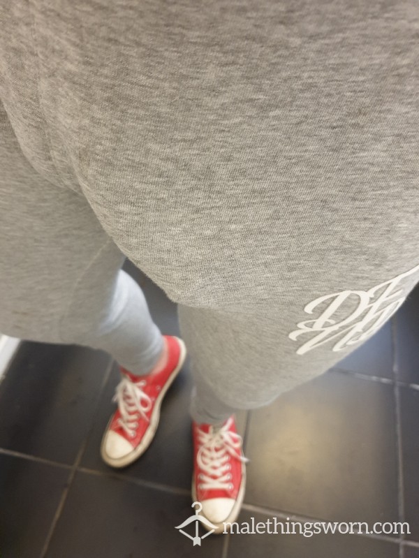 Grey Joggers, Worn With No Boxers To Show My Cock Off