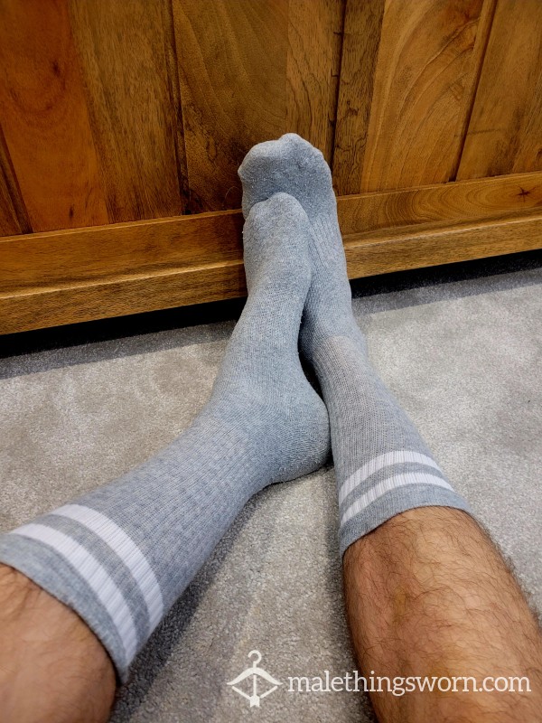 Grey Sports Socks - 2 Day Wear And Customisable