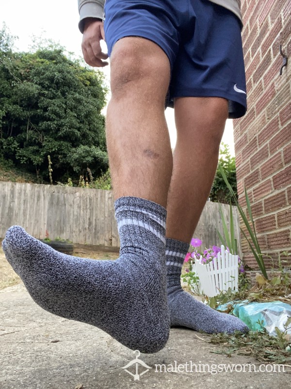 Grey Sports Socks UK 13/14 Big Feet