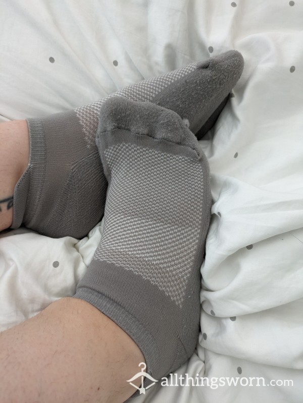 Grey Trainer Socks Full Day Wear