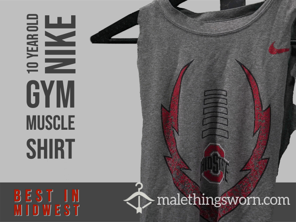 Gym Shirt - NIKE, Sleeves And Sides Cut