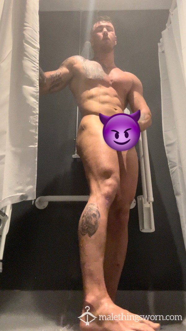 Gym Shower Wank To Completion