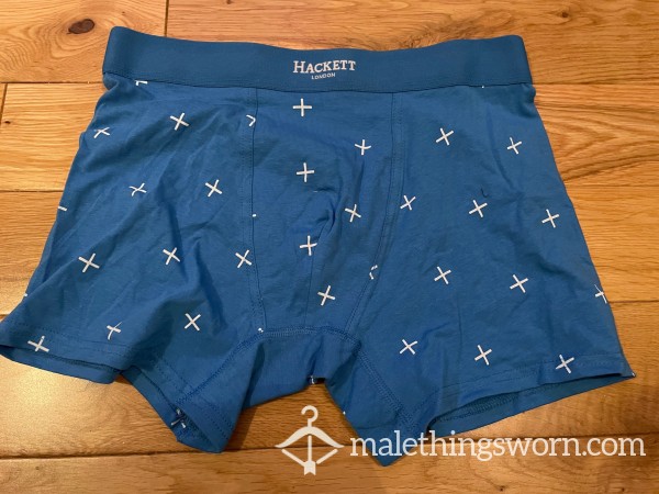 Hackett London Blue X Boxer Shorts Trunks (S) Ready To Be Customised For You!