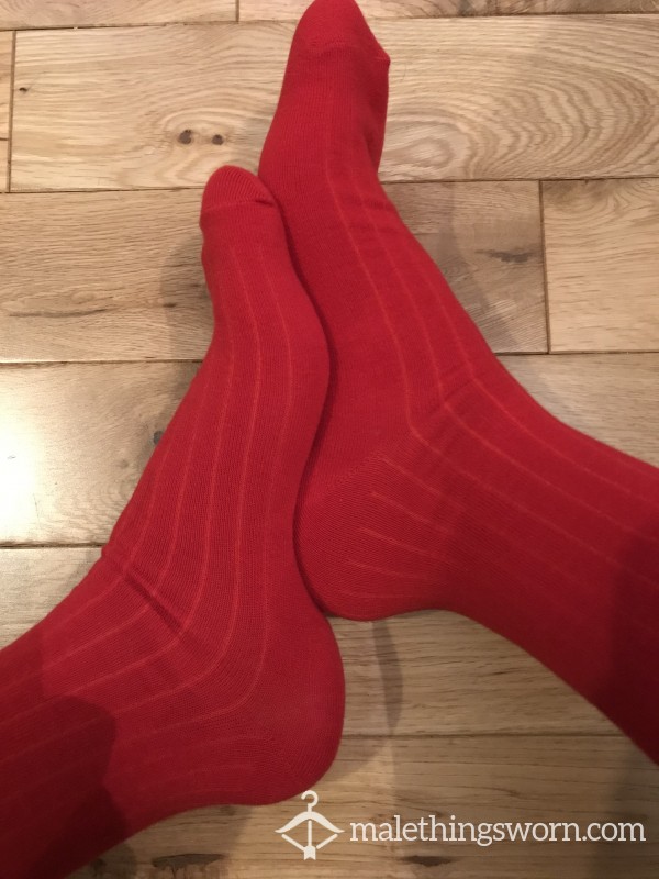 Hackett Luxury Red Ribbed Office Dress Socks, Want To Sniff A Bit Of Class?