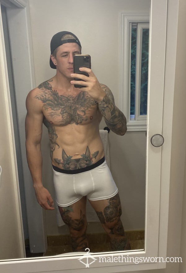 Currently On Hold With These - Handmade White Boxer Briefs - Made And Worn To Order