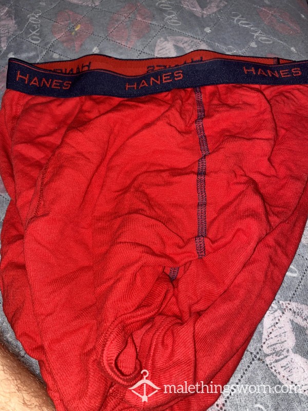Red Hanes Boxer Briefs