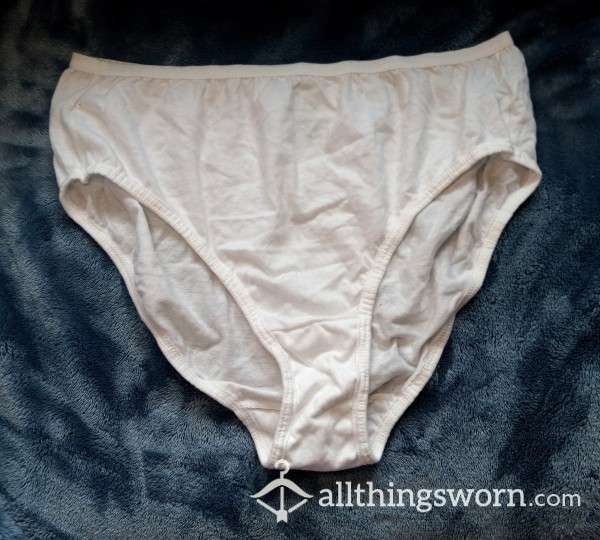 Hanes Full Back White Panties