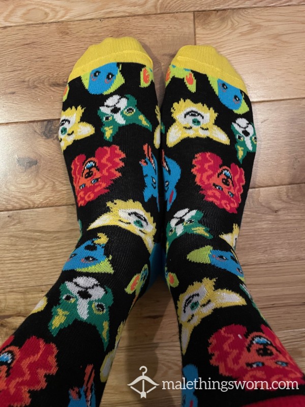 Happy Socks Funky Puppy Dog Patterned Dress Socks, You Want To Sniff?