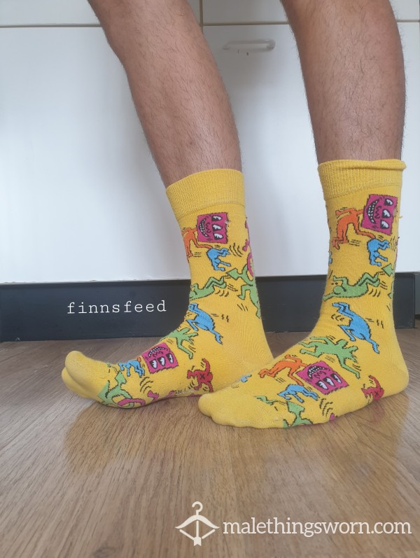 Happy Socks Keith Haring Yellow Size 43-46 Eu