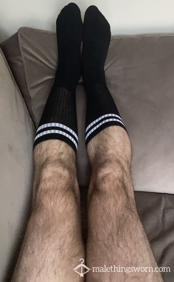 Heavy Black Sport Socks - Used For Playing Football And Jogging. Minimum 3 Day Wear