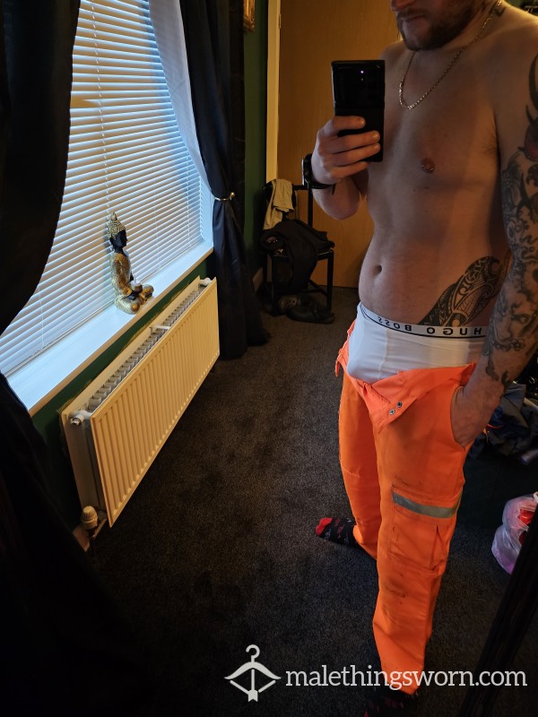 Hi Viz Orange Work Trousers