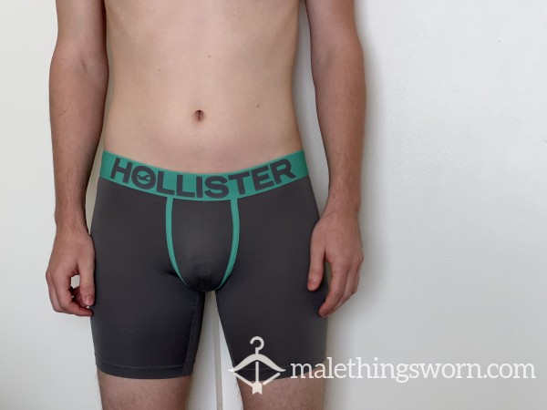 Hollister Turquoise And Grey Compression Shorts Underwear