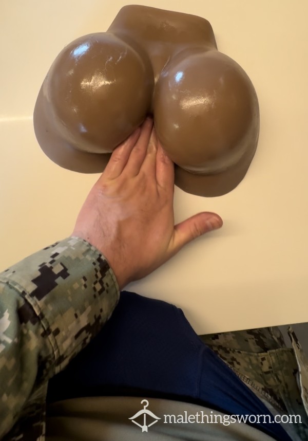 Horny Military Dude Finger Fucks Toy In Uniform