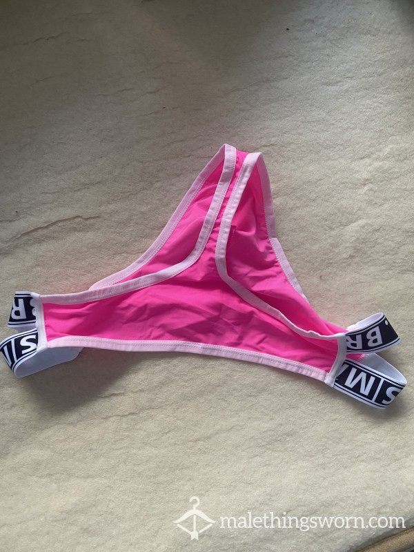 Hot Flamingo Thong With Elastic Side Detail, Size XL