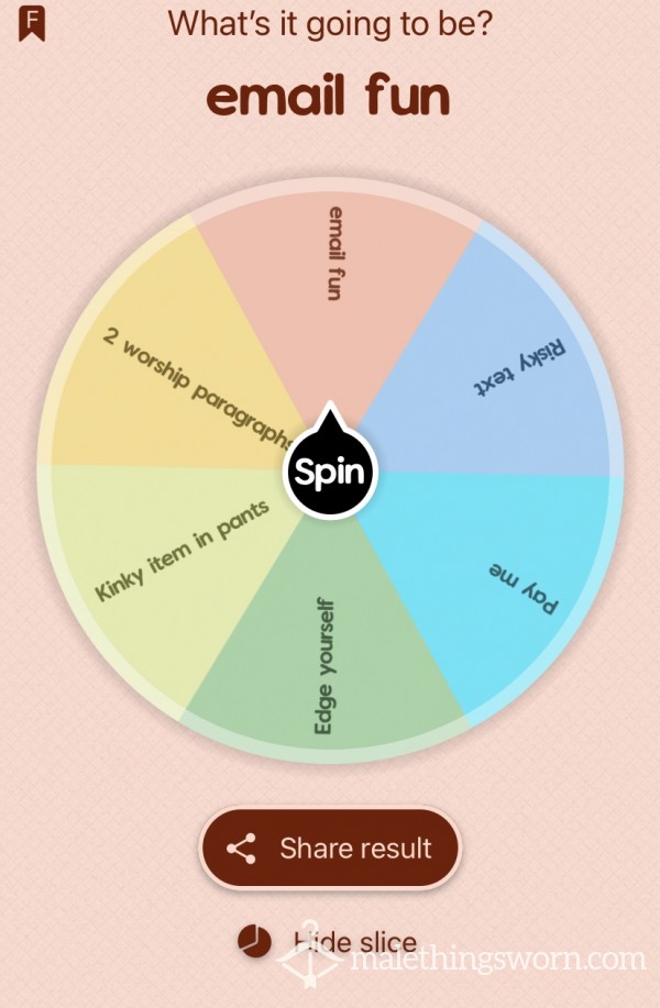 How Humiliating Spin Wheel